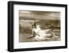 Model in a swim suit-French School-Framed Photographic Print