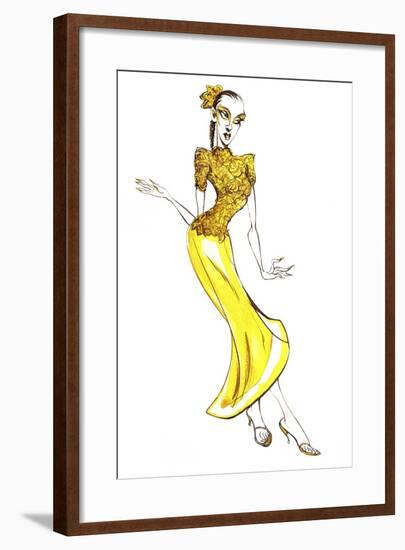 Model in an Eastern-inspired costume-Neale Osborne-Framed Giclee Print