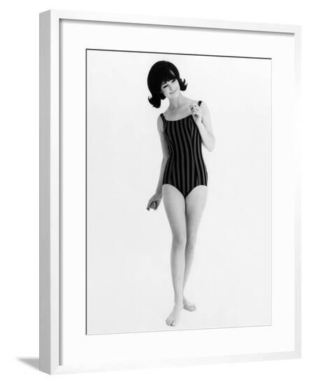 Model in Bathing Costume--Framed Photographic Print
