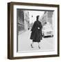 Model In Coat, France, 1950-The Chelsea Collection-Framed Giclee Print