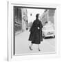 Model in Coat, France, 1950-The Chelsea Collection-Framed Art Print