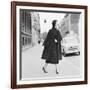 Model in Coat, France, 1950-The Chelsea Collection-Framed Art Print