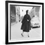 Model in Coat, France, 1950-The Chelsea Collection-Framed Art Print