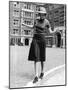 Model in Hat, Sweater and Skirt, Appearing to Balance on Curb, c.1938-Alfred Eisenstaedt-Mounted Photographic Print
