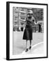 Model in Hat, Sweater and Skirt, Appearing to Balance on Curb, c.1938-Alfred Eisenstaedt-Framed Photographic Print