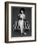 Model in John Cavanagh's Strapless Evening Gown, Spring 1957-John French-Framed Premium Giclee Print