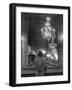 Model in Ostrich Feather Trimmed Gown Pausing to Regard Herself in Grand Mirror of Molyneux Atelier-Alfred Eisenstaedt-Framed Premium Photographic Print