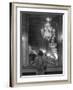 Model in Ostrich Feather Trimmed Gown Pausing to Regard Herself in Grand Mirror of Molyneux Atelier-Alfred Eisenstaedt-Framed Photographic Print
