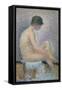 Model in Profile, 1886-Georges Seurat-Framed Stretched Canvas