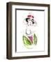 Model in wide-brimmed had-Neale Osborne-Framed Giclee Print