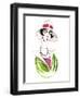 Model in wide-brimmed had-Neale Osborne-Framed Giclee Print