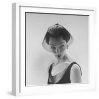 Model Ivy Nicholson Showing Off a Design by Hubert de Givenchy-Nat Farbman-Framed Photographic Print