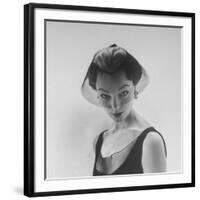 Model Ivy Nicholson Showing Off a Design by Hubert de Givenchy-Nat Farbman-Framed Photographic Print