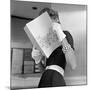 Model Jean Patchett Modeling Cheap White Touches That Set Off Expensive Black Dress-Nina Leen-Mounted Premium Photographic Print
