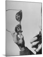 Model Lilly Fernandez Using Sunglasses as a Mirror-Martha Holmes-Mounted Photographic Print