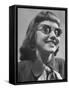 Model Lilly Fernandez Wearing a Pair of Mirror Glasses-Martha Holmes-Framed Stretched Canvas