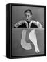 Model Modeling Elbow Length Gloves-Nina Leen-Framed Stretched Canvas