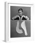 Model Modeling Elbow Length Gloves-Nina Leen-Framed Photographic Print