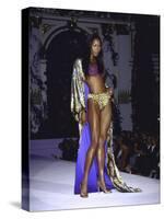 Model Naomi Campbell on Fashion Runway-Dave Allocca-Stretched Canvas