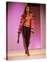 Model Naomi Campbell on Fashion Show Runway-null-Stretched Canvas