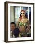 Model Naty Abascal Wearing Bikini, Showing Off Designs on Chest and Stomach at Paradise Islands-Bill Eppridge-Framed Photographic Print