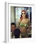 Model Naty Abascal Wearing Bikini, Showing Off Designs on Chest and Stomach at Paradise Islands-Bill Eppridge-Framed Photographic Print