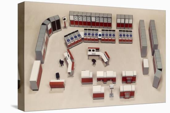 Model of a Computer Room Layout-Heinz Zinram-Stretched Canvas