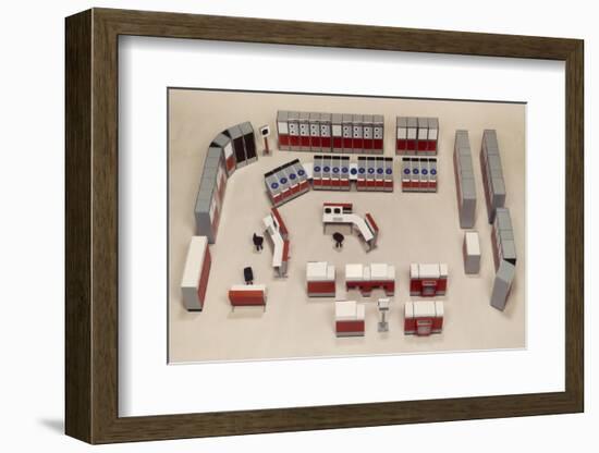 Model of a Computer Room Layout-Heinz Zinram-Framed Photographic Print