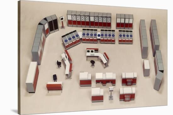 Model of a Computer Room Layout-Heinz Zinram-Stretched Canvas