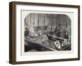 Model of a Fleet of Vessels on the Philadelphia Exhibition-null-Framed Giclee Print
