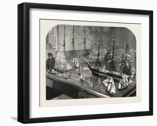 Model of a Fleet of Vessels on the Philadelphia Exhibition-null-Framed Giclee Print