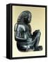 Model of a Seated Scribe, Ancient Egyptian, 18th Dynasty, 1550-1293 Bc-null-Framed Stretched Canvas