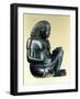 Model of a Seated Scribe, Ancient Egyptian, 18th Dynasty, 1550-1293 Bc-null-Framed Photographic Print
