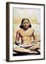 Model of a Seated Scribe, Ancient Egyptian, 5th Dynasty, 2498-2345 Bc-null-Framed Photographic Print