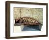 Model of a Swing Bridge Made from One of Leonardo's Drawings-Leonardo da Vinci-Framed Giclee Print