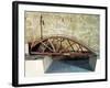 Model of a Swing Bridge Made from One of Leonardo's Drawings-Leonardo da Vinci-Framed Giclee Print