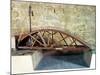 Model of a Swing Bridge Made from One of Leonardo's Drawings-Leonardo da Vinci-Mounted Giclee Print