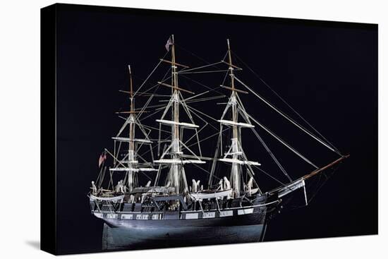 Model of an 18th Century Whaling Vessel (Wood)-American-Stretched Canvas