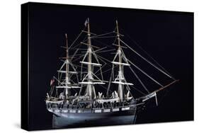 Model of an 18th Century Whaling Vessel (Wood)-American-Stretched Canvas