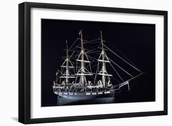 Model of an 18th Century Whaling Vessel (Wood)-American-Framed Giclee Print