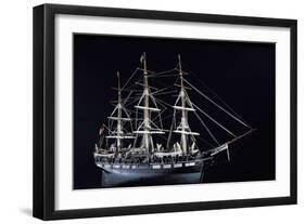 Model of an 18th Century Whaling Vessel (Wood)-American-Framed Giclee Print