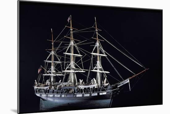 Model of an 18th Century Whaling Vessel (Wood)-American-Mounted Giclee Print