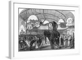 Model of an Elephant in the Siamese Section of the Machine Gallery, 1867-null-Framed Giclee Print