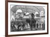 Model of an Elephant in the Siamese Section of the Machine Gallery, 1867-null-Framed Giclee Print