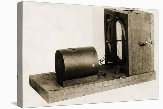 Model of Berliners Original Telephone Made in 1877-null-Stretched Canvas