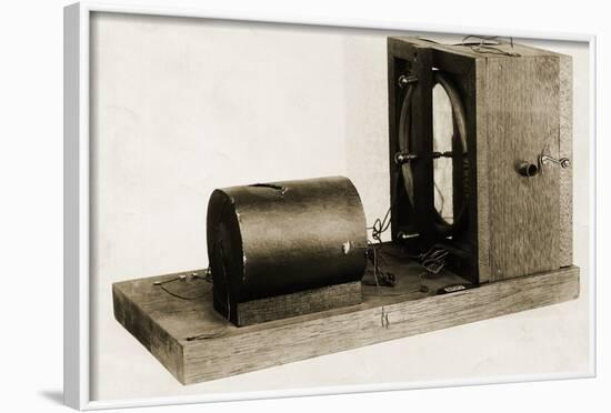 Model of Berliners Original Telephone Made in 1877-null-Framed Photographic Print