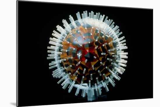 Model of Herpesvirus Particle-null-Mounted Photographic Print