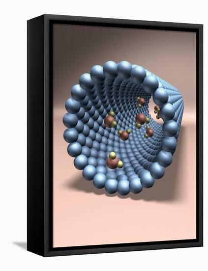 Model of Nanotube-null-Framed Stretched Canvas