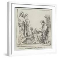 Model of Part of a Monument to the Memory of the Honourable James Stuart, by J H Foley, Ara-null-Framed Giclee Print