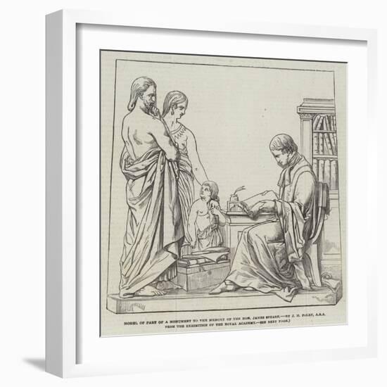 Model of Part of a Monument to the Memory of the Honourable James Stuart, by J H Foley, Ara-null-Framed Giclee Print